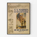 Vintage plakat U.S. Marines - Første til at hejse flaget i udlandet