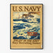 Vintage rekrutteringsplakat for U.S. Navy - Hjælp dit land