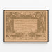 Plakat vintage med to græshopper og invitation til kunstudstilling — indrammet kunstværk på væggen