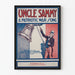 Vintage plakat Uncle Sammy - Krigs patriotisk sang