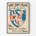 Vintage plakat Uncle Sams kirke af John Bell Bouton