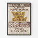 Vintage plakat Teater Uncle Tom's Cabin Albright Dukke Spillere