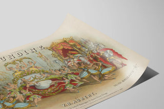 Plakat vintage Undine af V.B. Aubert til elegant vægdekoration — visning af kunstværket