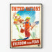 United Nations Frihed fra Frygt vægdekoration vintage plakat