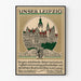 Vintage plakat af Leipzigs arkitektur og natur