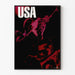 Jazz plakat USA med musikere i rødt lys