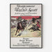 Vintage plakat med historiske romaner af Walter Scott - Klassisk vægdekoration
