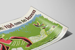 Plakat vintage Ferie Tid til at læse til vægdekoration — visning af kunstværket