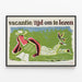 Plakat vintage Ferie Tid til at læse til vægdekoration — indrammet kunstværk på væggen