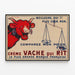 Plakat Vintage Creme Vache qui Rit - Retro vægdekoration — indrammet kunstværk på væggen