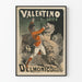 Vintage Valentino Dompteur Plakat Sort og Løver