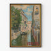 Vintage plakat af Canalet i Venedig med gondol til vægdekoration