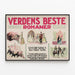 Vintage plakat Verdens bedste romaner - Skandinavisk litterær vægdekoration — indrammet kunstværk på væggen