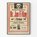 Vintage plakat Dr. Jan Fi Koy - Vægdekoration Cirque