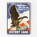 Vintage plakat Victory Loan - Ørne og pengesedler