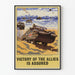 Vintage militærplakat 'Sejren for de allierede' ved amfibisk landgang