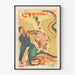 Vintage vietnamesisk propagandaplakater med figur og symbolske dyr