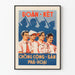 Vintage vietnamesisk plakat for solidaritet og modstand