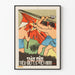 Vintage vietnamesisk propagandaplakat med kampscene