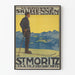Vintage ski plakat fra St. Moritz 1911