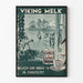 Vintage Viking Mælk plakat til vægdekoration