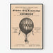 Gammel plakat Fête du Landy 1876 luftballons opstigning Paris' belejring