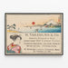 Plakat vintage japansk H. Takemura & Co. vægdekoration — indrammet kunstværk på væggen