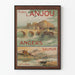 Vintage plakat med besøg Anjou Angers Saumur vægdekoration