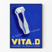 Vintageplakat VITA.D Sukkerholdig Vitamin mod Rachitis