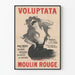 Vintage plakat Voluptata ved Moulin Rouge - Kunstnerisk vægdekoration