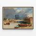 Plakat Historisk udsigt over Notre-Dame-koret og Pont de la Tournelle 1832 — indrammet kunstværk på væggen