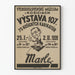 Vintage plakat for udstilling af karikaturer fra Kosice 1930