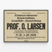 Plakat Kunstudstilling Prof. O. Larsen 1929 — indrammet kunstværk på væggen