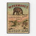 Vintage plakat W. Permane's Blondin Bear - Dekorativ retroplakat