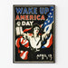 Vintage Amerikansk Plakat Wake Up America Day 1917