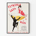 Vintage plakat Flyktinga Äkta Män - Retro vægdekoration