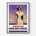 Vintage plakat for rekruttering af amerikanske marine-sygeplejersker