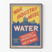 Vintage industriel plakat War Industry Needs Water