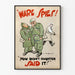 Vintage Krigsplakat - WARE SPIES! Retro vægdekoration