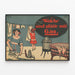 Plakat vintage linned og strygning med gas — indrammet kunstværk på væggen