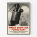 Vintage Marine Plakat: Pas på dine ord