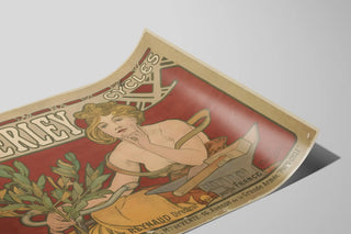 Plakat vintage Waverley Cycles - historisk vægdekoration i Art Nouveau-stil — visning af kunstværket