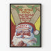 Vintage juleplakat med julemand til festlig vægdekoration