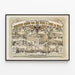 Plakat vintage værktøjsatelier Johann Weiss & Fils i Wien — indrammet kunstværk på væggen