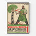 Vintage plakat om arbejde og økonomi - Industriel vægdekoration