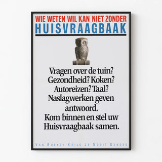 Vintage informativ vægplakat på hollandsk