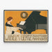 Plakat Vintage Wilhelm Gertz Pianofabrik Hannover - Musikalsk vægdekoration — indrammet kunstværk på væggen