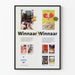 Vægdekoration plakat Winnaar & Winnaar Prisbelønnede bøger 2003-2004