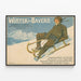 Plakat Vintage Vinter i Bayern - Vægdekoration Vintersport — indrammet kunstværk på væggen