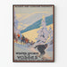 Vintage vintersportsplakat i Vosges - retro vægdekoration